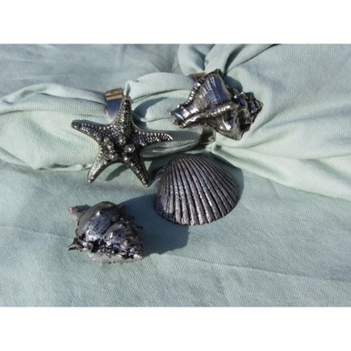 Seashell 3 Inch Napkin Rings (Set of 4) by Elk Home - NAP016/S4