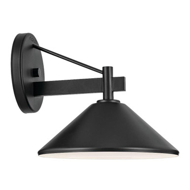 Ripley One Light Outdoor Wall Lantern 10 Inch Wide by Kichler - 49060BK