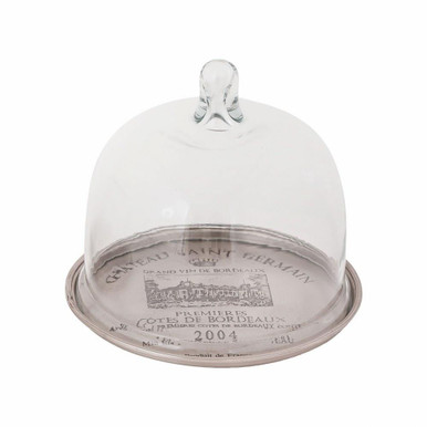 French 9.75 Inch Winery Tray with Cloche by Elk Home - TRAY003F