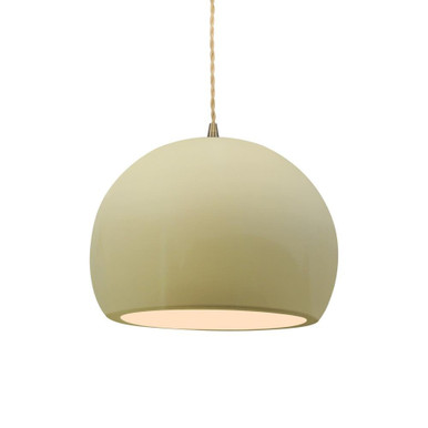 Radiance 1 Light Medium Globe Twisted Cord Pendant by Justice Design - CER-6533