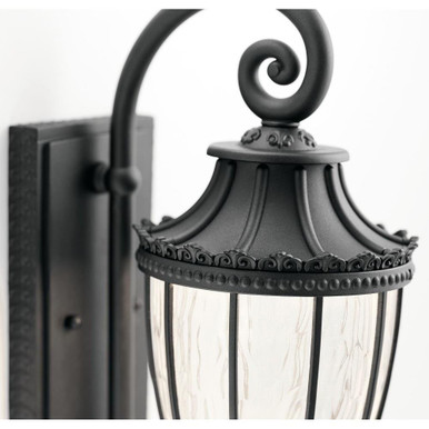 Wakefield 1 Light Outdoor Wall Lantern 17.75 Inch Tall by Kichler - 49751BKTLED
