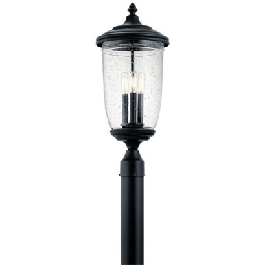 Yorke 3 Light Outdoor Post Lantern 23.5 x 10 Inches by Kichler - 49823bkt