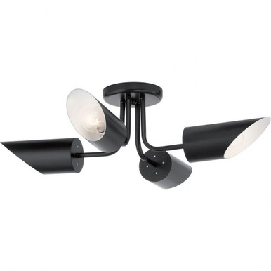 Trentino 4 Light 28 Inch Wide Semi Flush Mount by Kichler - 52164bk