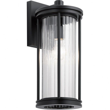 Barras 1 Light Outdoor Wall Lantern 16 Inch Tall by Kichler - 59023bk