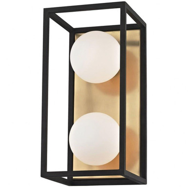 Aira 2 Light Vanity Light by Mitzi - H141302-AGB/BK