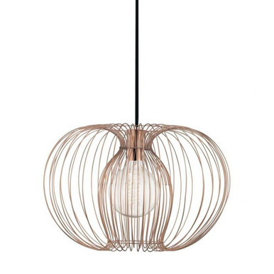 Jasmine 1 Light Pendant 11.5 Inches Tall and 17 Inches Wide by Mitzi - H181701L-POC