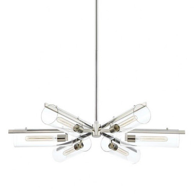 Ariel 6 Light Chandelier 9.5 Inches Tall and 40 Inches Wide by Mitzi - H326806-PN