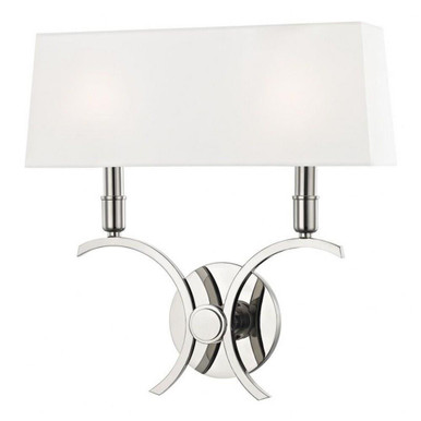 Gwen 2 Light Wall Sconce 15 Inch Tall by Mitzi - H212102L-PN