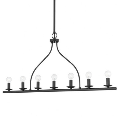 Kendra 7 Light Linear Pendant 19 Inches Tall and 2.75 Inches Wide by Mitzi - H511907-OB