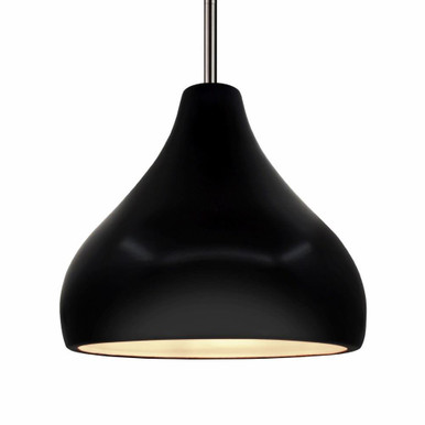 Radiance 1 Light Large Droplet Pendant by Justice Design - CER-6565-BLK-NCKL-RIGID