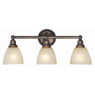 Bradley 3 Light Vanity Light 23.5 Inch Wide by Craftmade - 26603
