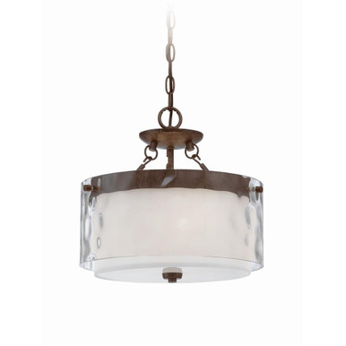 Kenswick 1 Light 14 Inch Wide Semi Flush Mount by Craftmade - 35453-PR