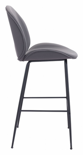 Miles Bar Chair 46.5 Inch Tall and 20.9 Inch Wide by Zuo Modern - 101741