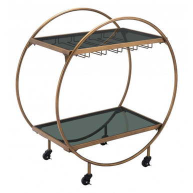 Arc Bar Cart 37.4 Inch Tall and 34.6 Inch Wide by Zuo Modern - 101501