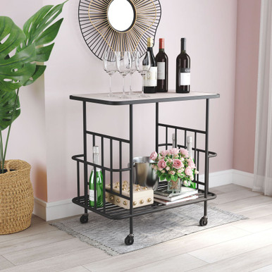 Argus - Bar Cart In Modern Style-24 Inches Tall and 24 Inches Wide - 101480