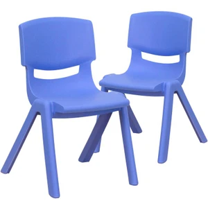 2 Pack - 12" Plastic Stackable School Chair