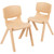 2 Pack - 13.25" Plastic Stackable School Chair