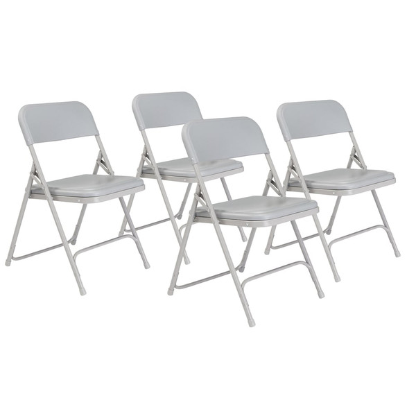 800 Series Premium Lightweight Plastic Folding Chair (4 Pack)