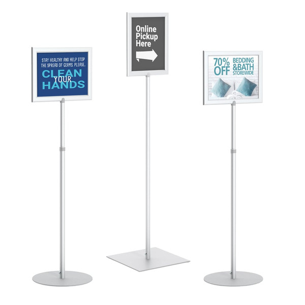 Perfex Pedestal Sign Frame - 8.5" x 11"