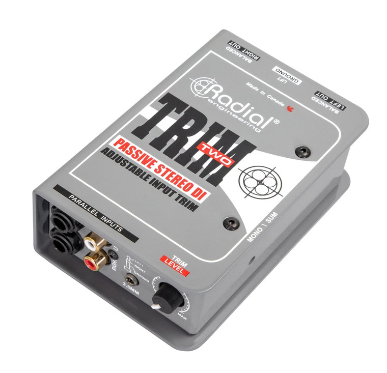 Trim-Two | Passive DI for AV with level control, 2 channels with mono merge