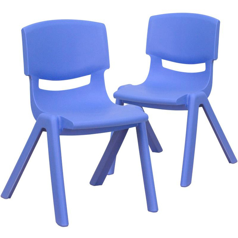 2 Pack - 12" Plastic Stackable School Chair