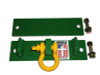 Deere green bucket hooks with middle yellow 5/8" shackle.