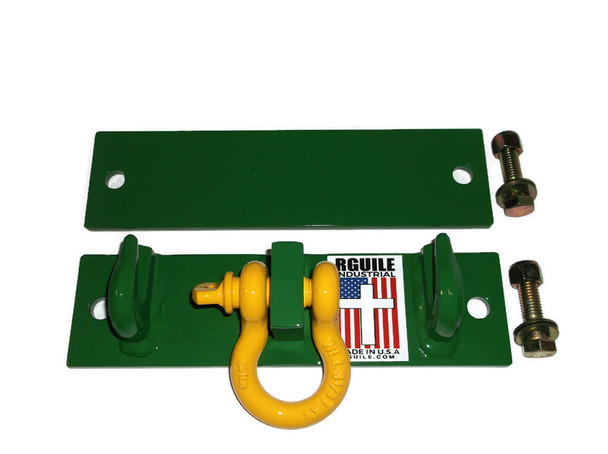 Deere green bucket hooks with middle yellow 5/8" shackle.