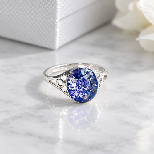 Christine Cremation Ashes Ring | Sterling Silver | Memorial Jewellery