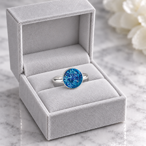 Hannah Cremation Ashes Ring | Sterling Silver Memorial Keepsake