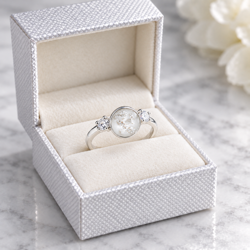 Hope Cremation Ashes Ring | Sterling Silver | Memorial Jewellery