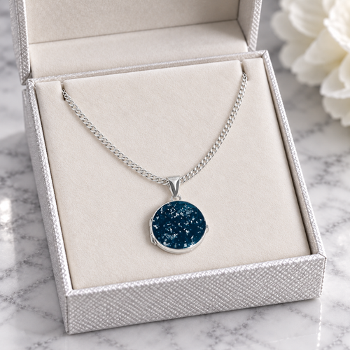 Luna Cremation Ashes Necklace | Memorial Gift | Sterling Silver Jewellery