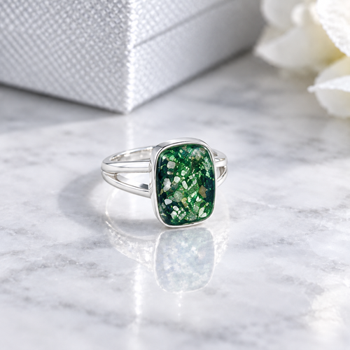 Hazel Cremation Ashes Ring | Sterling Silver Memorial Keepsake