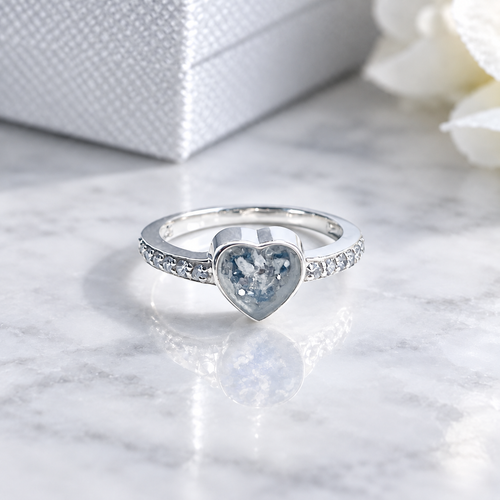 Lucy Cremation Ashes Memorial Ring, Sterling Silver Jewellery