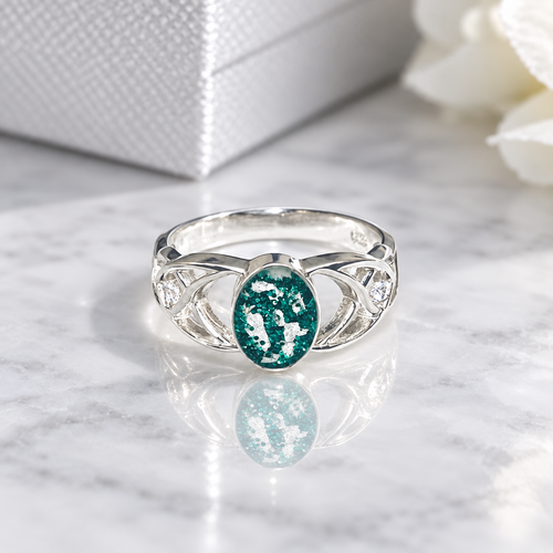 Ava Cremation Ashes Ring | Sterling Silver | Memorial Keepsake