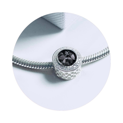 Harper Cremation Ashes Charm | Memorial Sterling Silver Jewellery | Keepsake Charm