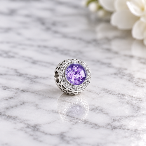 Harper Cremation Ashes Charm | Memorial Sterling Silver Jewellery | Keepsake Charm
