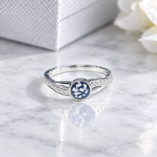 Daisy Cremation Ashes Ring | Sterling Silver Jewellery Memorial Keepsake