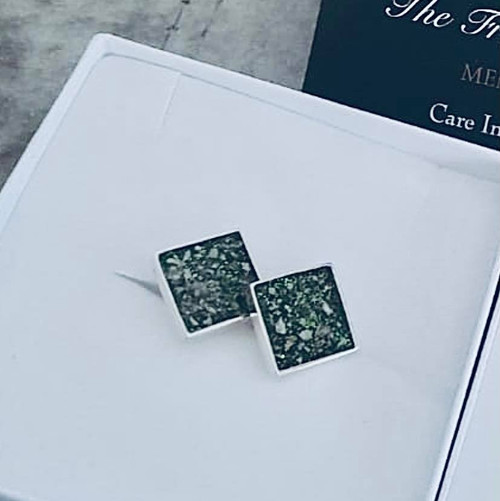Peter Cremation Ashes Cufflinks | Memorial Keepsake | Sterling Silver Jewellery