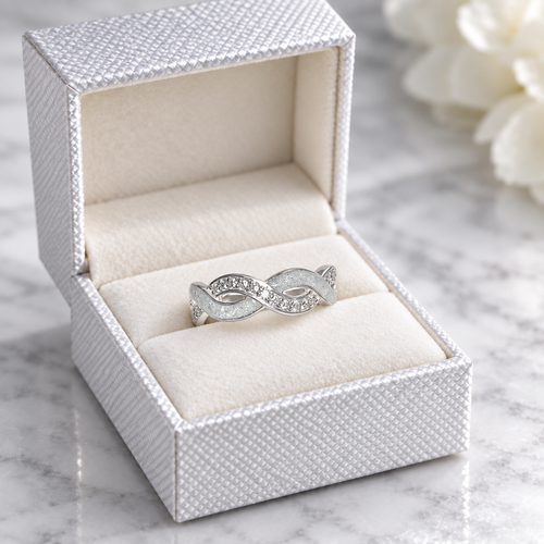 Elizabeth Cremation Ashes Ring | Memorial Jewellery | Sterling Silver Keep sake
