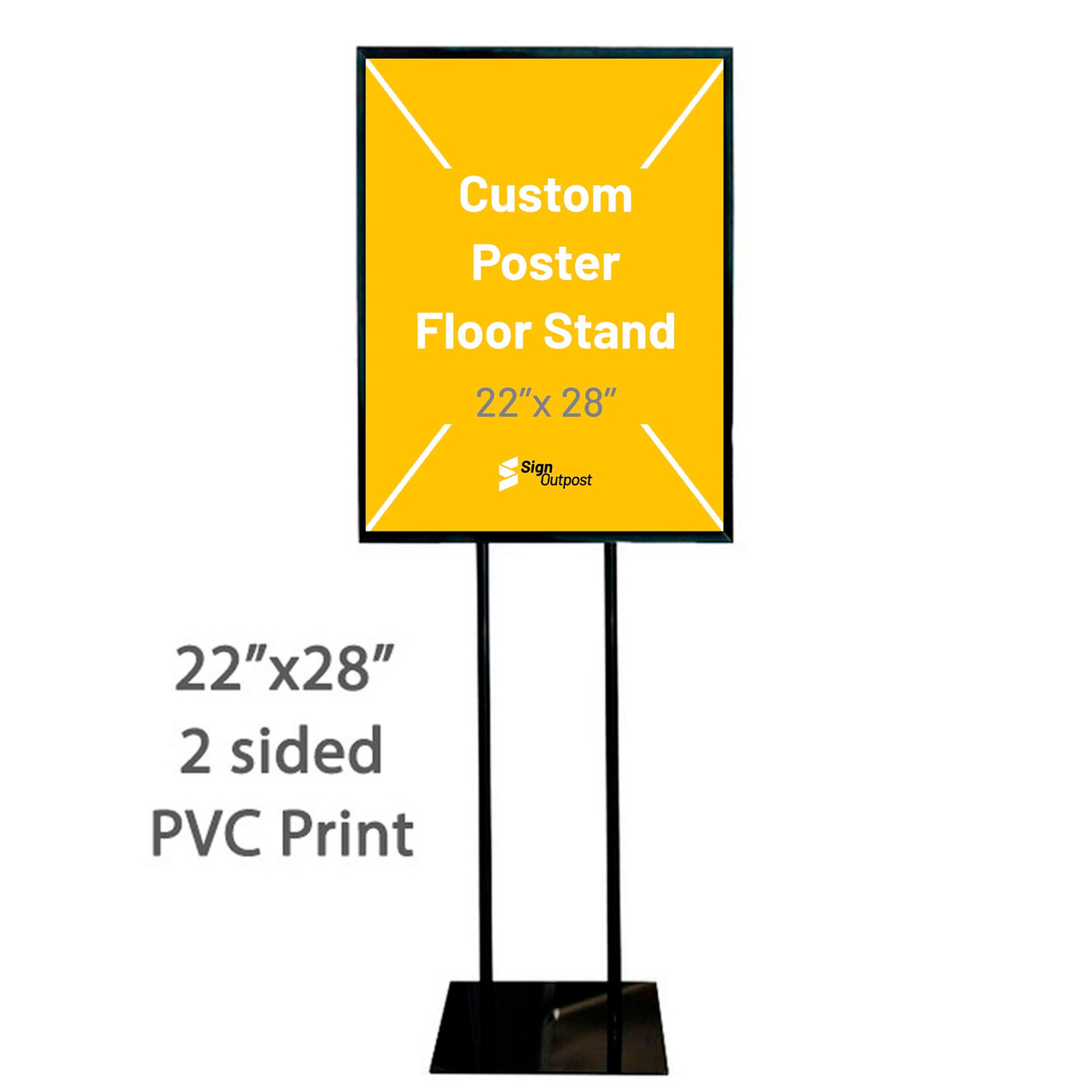 WUZSTAR Welcome Sign Holder,Metal Floor Standing Poster Stand Advertising  Shelf Rack for Wedding Birthday Party 