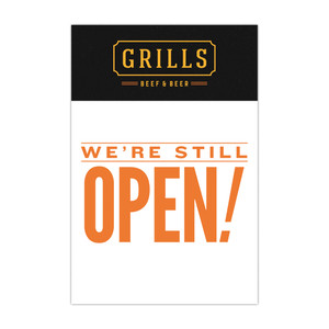 we're open sandwich board display we're open sandwich board display