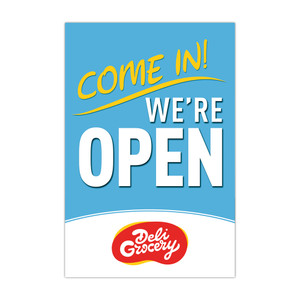 we're open sandwich board display we're open sandwich board display