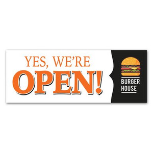 We're Open Vinyl Banner (VB-OPEN-010)
