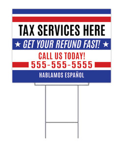 Tax Service Yard Sign Tax Service Yard Sign