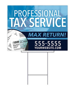 Tax Service Yard Sign Tax Service Yard Sign