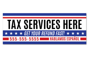 Tax Service Vinyl Banner Tax Service Vinyl Banner