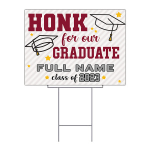 graduation yard sign - uv printed with wire frame graduation yard sign - uv printed with wire frame