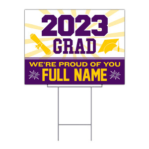 graduation yard sign - uv printed with wire frame graduation yard sign - uv printed with wire frame