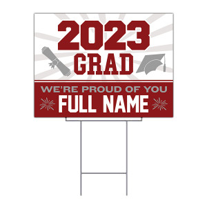 graduation yard sign - uv printed with wire frame graduation yard sign - uv printed with wire frame