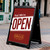 we're open sandwich board display we're open sandwich board display